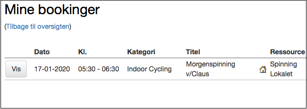 Vis booking